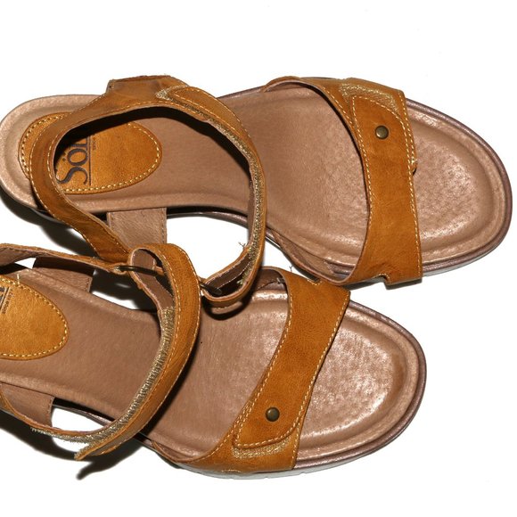 SOFFT CYNDY LEMON wedge strappy shoes sandals size 10M - Picture 10 of 11